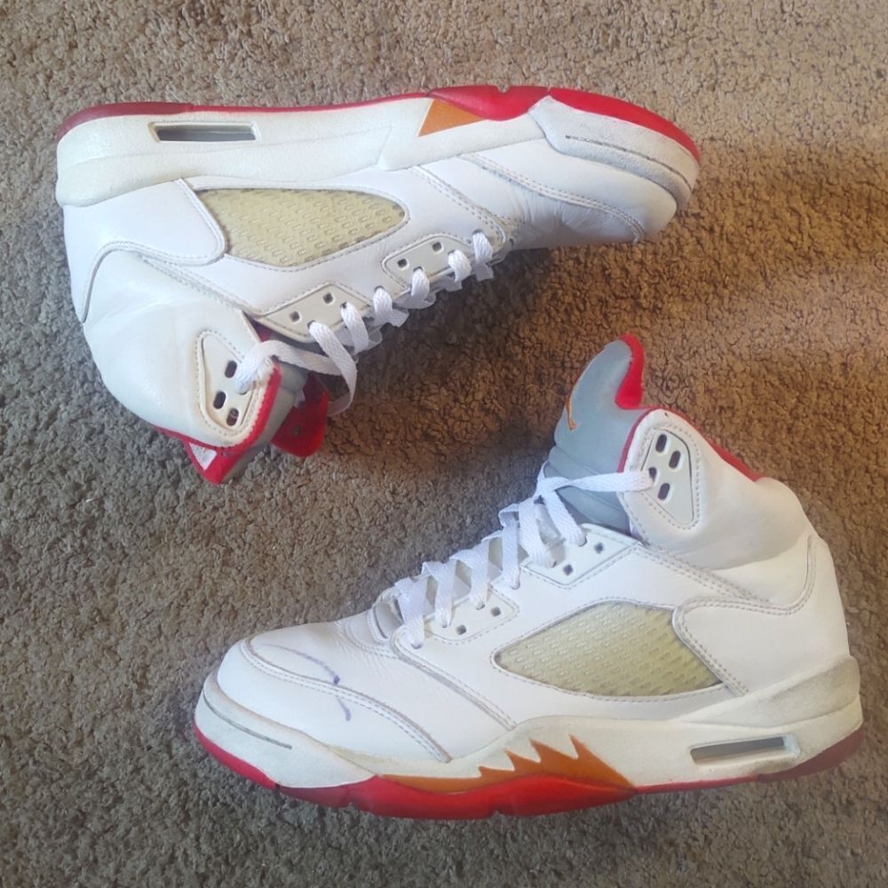 Air Jordan 5 Sunset Women's Size 8.5 Red Orange 2006 OG 313551-161 PRE-OWNED